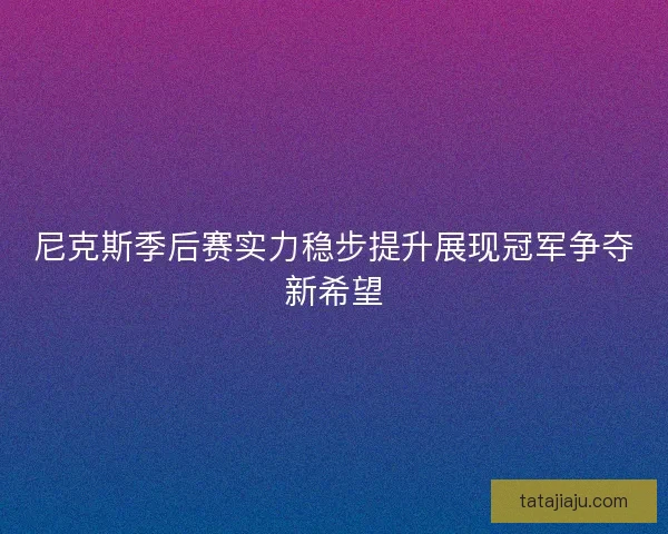 尼克斯季后赛实力稳步提升展现冠军争夺新希望